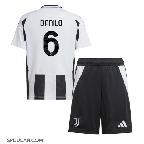 Dječji Nogometni Dres Juventus Danilo Luiz #6 Domaci 2024-25 Kratak Rukav (+ Kratke hlače)